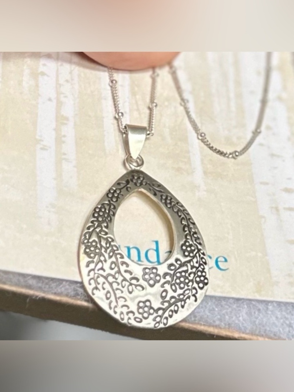 RARE SUNDANCES NWT Blue Lotus Necklace-Sterling Silver | Sold Out